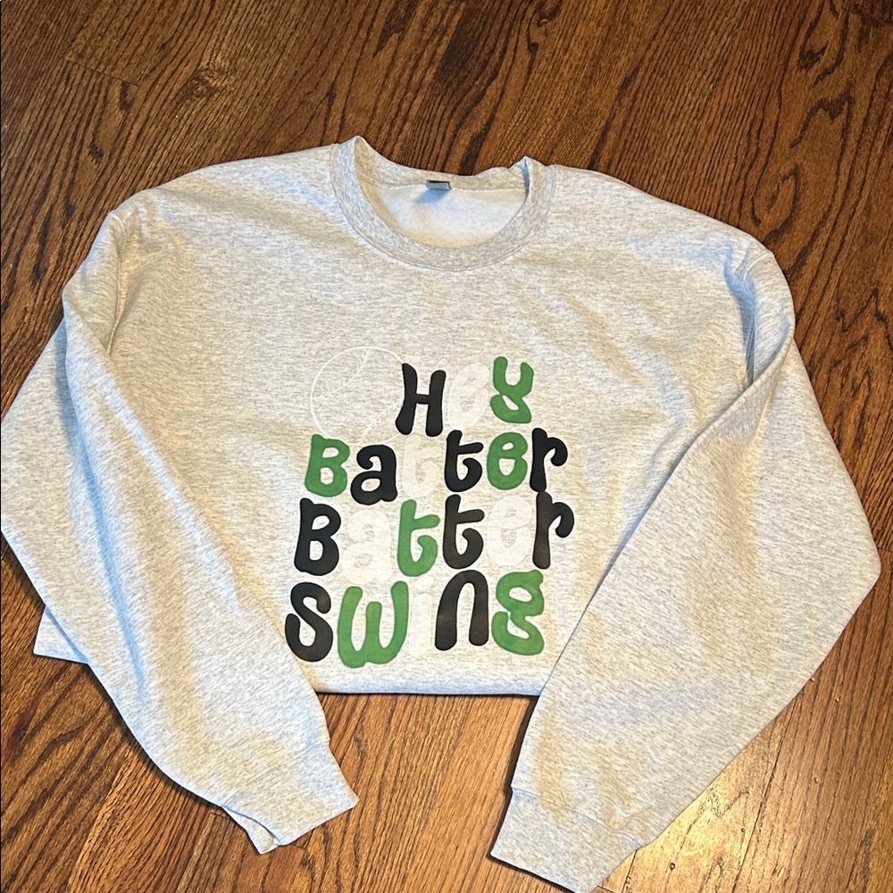 Baseball Gildan Gray Sweatshirt
